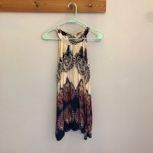 Paisley mini high-neck dress